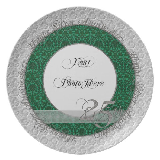 Silver Jubileum Foto Bord Damask Green (Voorkant)