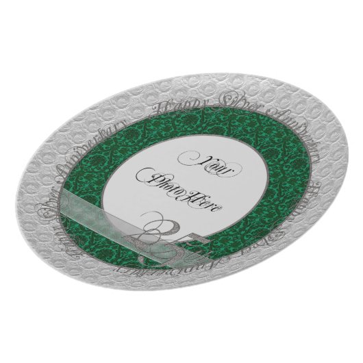 Silver Jubileum Foto Bord Damask Green (Linkerzijde)