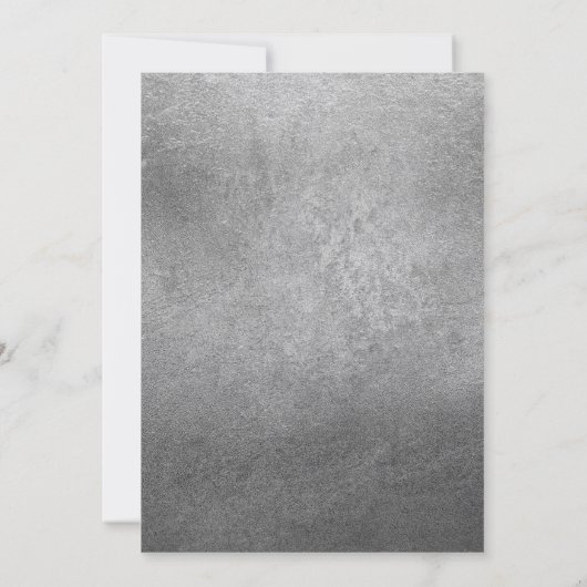 Silver Jubileum Metallic Party Uitnodiging (Achterkant)