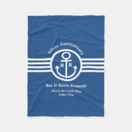 Silver Jubileum Nautical Yacht Owner's Gift Fleece Deken