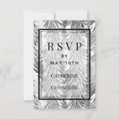 Silver Jubileum Party RSVP Mail Back Kaart (Voorkant)