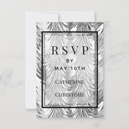 Silver Jubileum Party RSVP Mail Back Kaart (Voorkant)