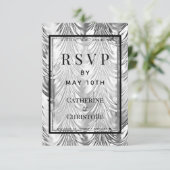 Silver Jubileum Party RSVP Mail Back Kaart (Staand voorkant)