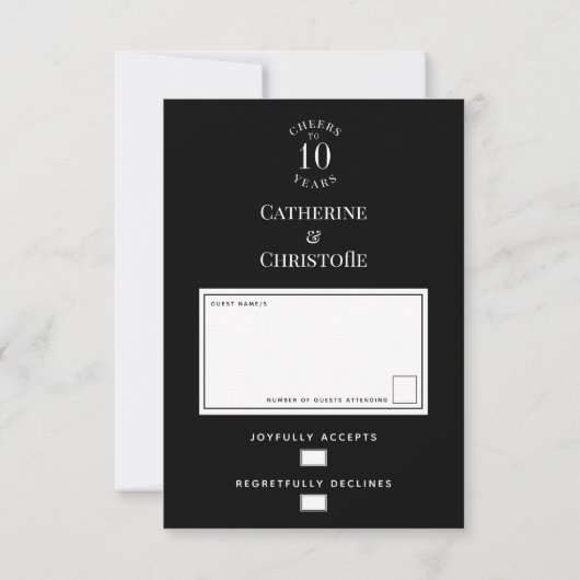 Silver Jubileum Party RSVP Mail Back Kaart (Achterkant)