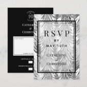 Silver Jubileum Party RSVP Mail Back Kaart (Voorkant / Achterkant)