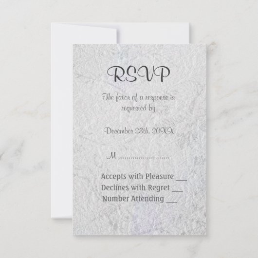 Silver Jubileum RSVP (Achterkant)