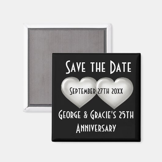 Silver Jubileum sparen de Magnet van de Datum (Voorkant / Achterkant)