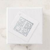 Silver Jubileum, verlicht, letter T Monogram Bedankjes Labels (Met doos)