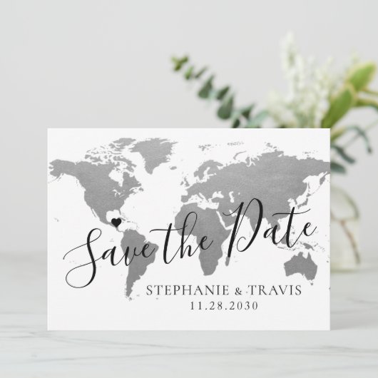 Silver Kaart de Band van de Bestemming van de Kaar (Staand voorkant)