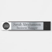 Silver Kantoor Deurteken Long 10-inch Name Bord Deurbordje (Voorkant)
