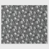 Silver KerstBaubles Cadeaupapier (Vlak)