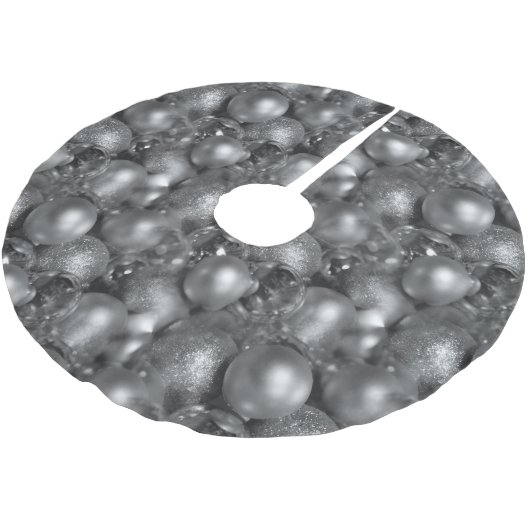 Silver KerstBaubles Kerstboom Rok (Gekanteld)