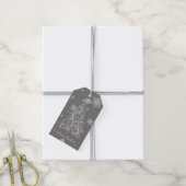Silver kerstboom en Snowflakes Gift Label Cadeaulabel (Met Touw)