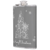 Silver-kerstboom en Snowflakes-kolf Heupfles (Links)