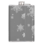 Silver-kerstboom en Snowflakes-kolf Heupfles (Achterkant)