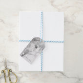 Silver kerstboomafdelingen, boxen - op maat cadeaulabel (Met Touw)