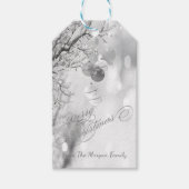 Silver kerstboomafdelingen, boxen - op maat cadeaulabel (Voorkant)