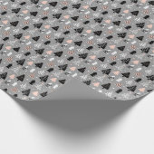 Silver kerstboompatroon cadeaupapier (Hoek)