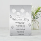 Silver-kerstfeest voor bedrijven kaart (Staand voorkant)