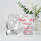 Silver kerstfeestfeest kaart (Staand voorkant)