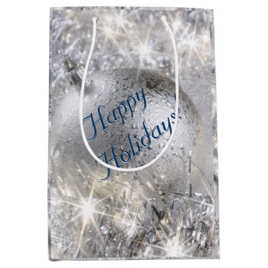 Silver Kerstmis, middelgrote cadeautas (Voorkant)