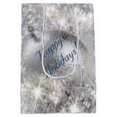 Silver Kerstmis, middelgrote cadeautas (Achterkant)