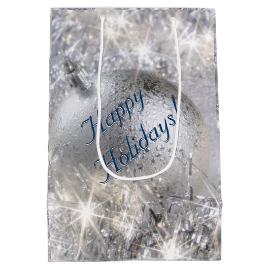 Silver Kerstmis, middelgrote cadeautas (Achterkant)