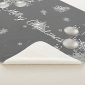 Silver Kerstsierents Sherpa Blanket Deken (3/4)