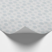 Silver-kerstsnowflake-patroon Cadeaupapier (Hoek)