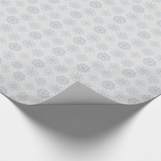 Silver-kerstsnowflake-patroon Cadeaupapier (Hoek)