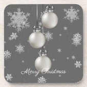 Silver kerstversients Beverage Coaster Bier Onderzetter (Voorkant)