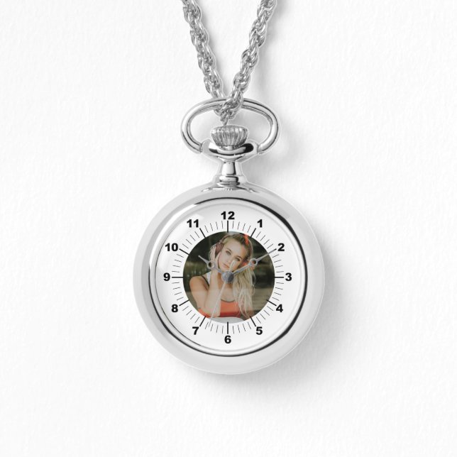 Silver Ketting Watch - Gepersonaliseerd (Voorkant)