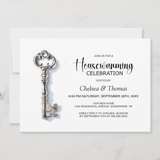 Silver Key Housewarming Party Kaart (Voorkant)