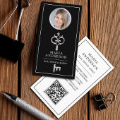  Silver Key Real Estate Agent Photo QR-code Visitekaartje