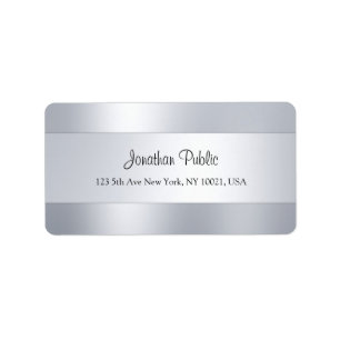 Silver Kijk Sjabloon Modern handschrift Adres Etiket