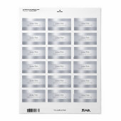 Silver Kijk Sjabloon Modern handschrift Adres Etiket (Full Sheet)