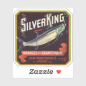 Silver King Merk Sinaasappels en Grapefruit Label (Vel)