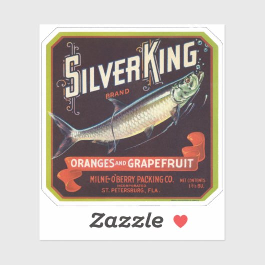 Silver King Merk Sinaasappels en Grapefruit Label (Vel)