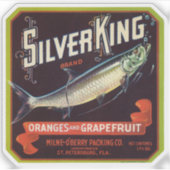 Silver King Merk Sinaasappels en Grapefruit Label (Voorkant)