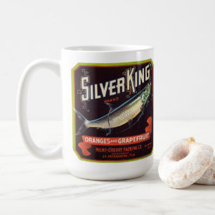 Silver King Merk Sinaasappels en Grapefruit Label Koffiemok