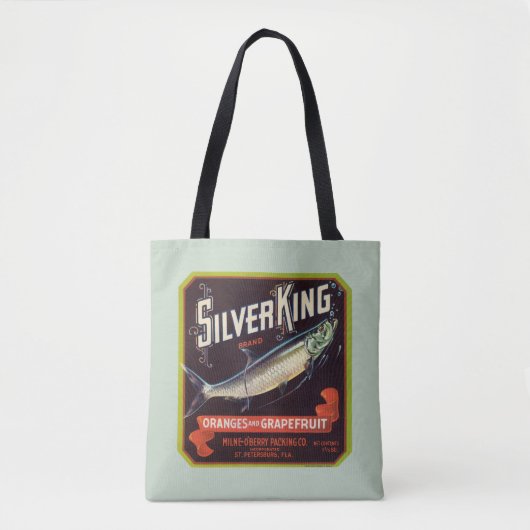 Silver King Merk Sinaasappels en Grapefruit Label Tote Bag (Voorkant)