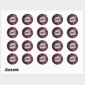 Silver Kiss Lips Glitter Sparkly Cheetah Leopard Ronde Sticker (Vel)