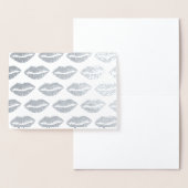 Silver Kisses Lipstick Kiss Print Love Valentijn Folie Kaarten (Display)