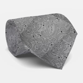Silver Knight Paisley Stropdas