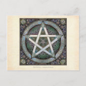 Silver Knotwork Pentacle Briefkaart (Voorkant)
