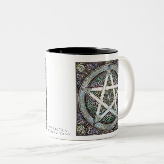 Silver Knotwork Pentacle Mok (Voorkant rechts)