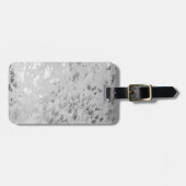Silver Koeienhuid Print Metallic Bagagelabel (Voorkant horizontaal)