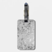 Silver Koeienhuid Print Metallic Bagagelabel (Achterkant verticaal)