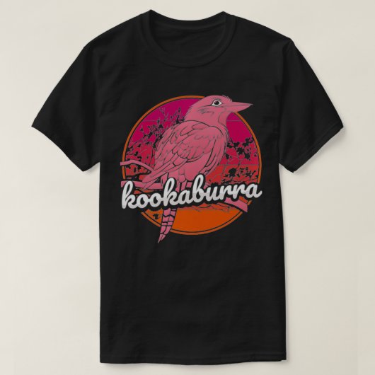 Silver Kookaburra Retro Sunset Australian T-shirt (Design voorkant)
