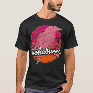 Silver Kookaburra Retro Sunset Australian T-shirt
